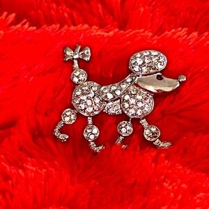 NWOT - Elegant Silver Dog Brooch